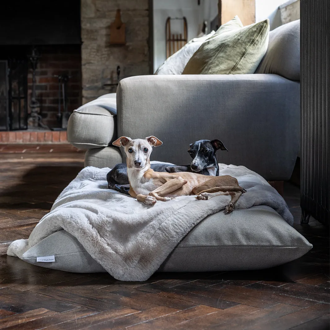 Faux-Fur Dog Blanket in Silver Mink