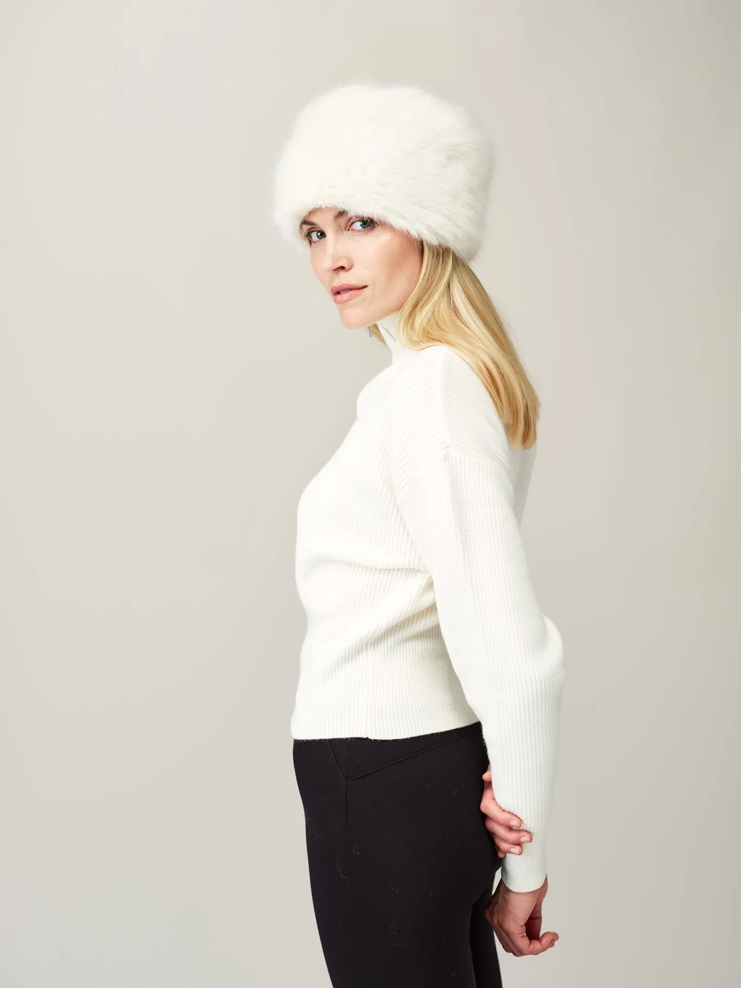 Faux Fur Pillbox Hat