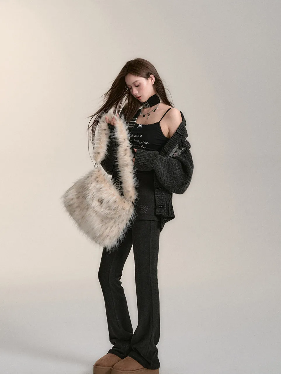 Faux Fur Shoulder Bag