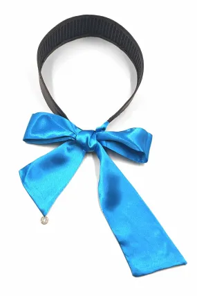 Faux Leather & Silk Ribbon Headband