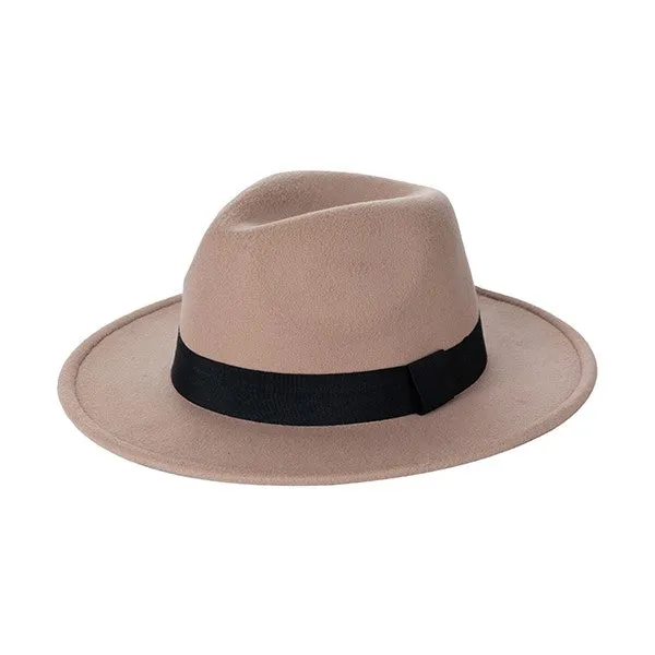 FAUX SUEDE GATSBY STYLE FEDORA