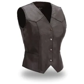 Fitted Sweet Sienna Snap Women's Front Vest