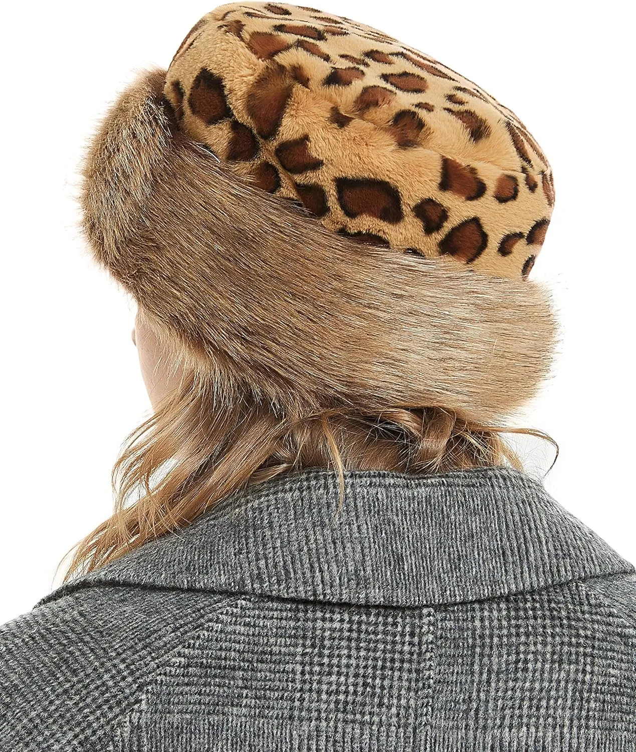 Fluffy Faux Fur Winter Style Black Bucket Hat