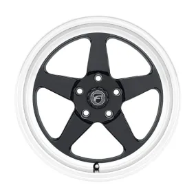 Forgestar D5 Drag Wheel - 17 x 10 in - 6.600 in Backspace - 5 x 115 mm Bolt Pattern - Black/Machined