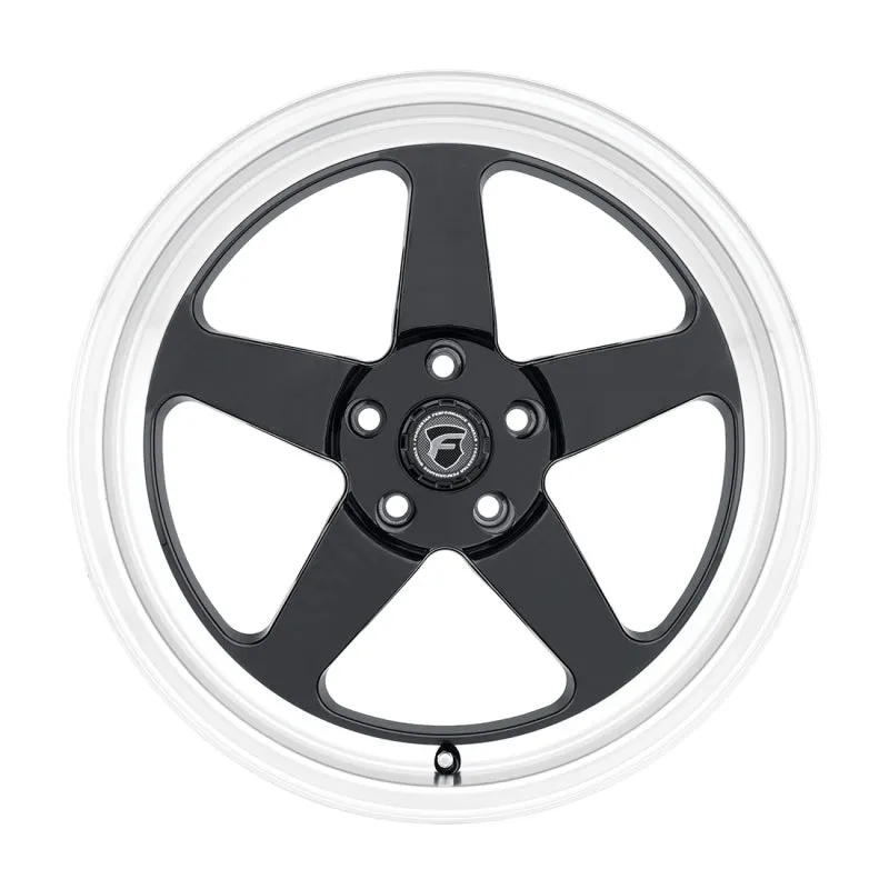 Forgestar D5 Drag Wheel - 17 x 5 in - 2.125 in Backspace - 5 x 4.50 in Bolt Pattern - Black/Machined