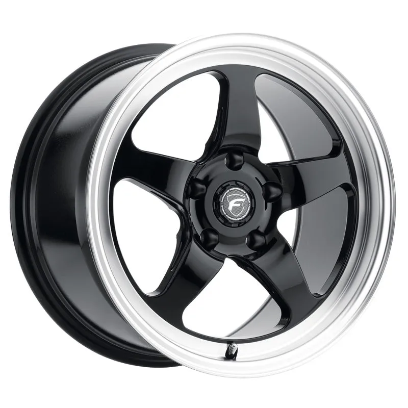 Forgestar D5 Drag Wheel - 18 x 10 in - 7.100 in Backspace - 5 x 4.50 in Bolt Pattern - Black/Machined