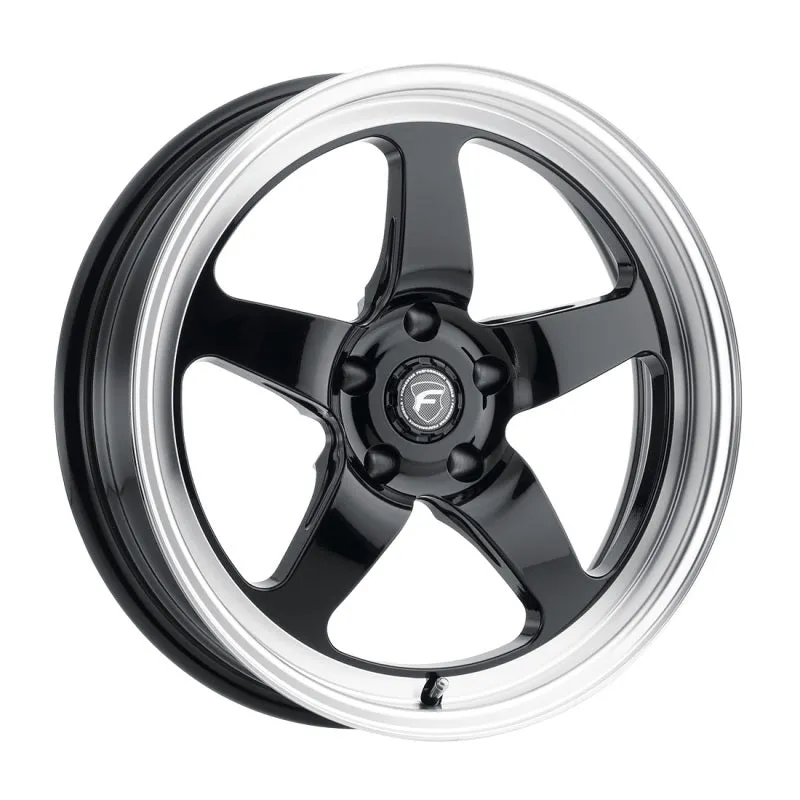 Forgestar D5 Drag Wheel - 18 x 9 in - 6.400 in Backspace - 5 x 4.50 in Bolt Pattern - Black/Machined