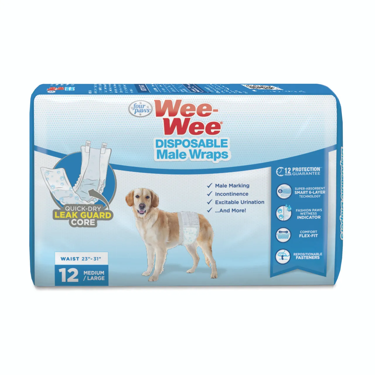 Four Paws Wee Wee Disposable Male Wrap