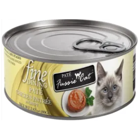 Fussie Cat Fine Dining Pate Chicken Entree in Gravy Wet Cat Food, 2.82-oz