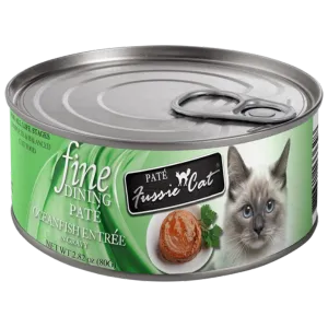 Fussie Cat Fine Dining Pate Oceanfish Entree in Gravy Wet Cat Food, 2.82-oz