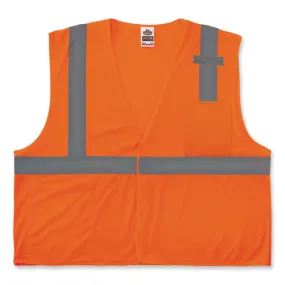 Glowear 8210hl-s Single Size Class 2 Economy Mesh Vest, Polyester, Large, Orange, Ships In 1-3 Business Days