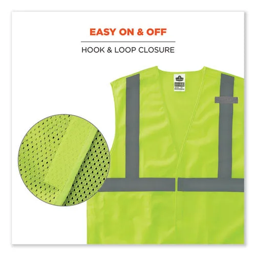 Glowear 8215ba-s Single Size Class 2 Economy Breakaway Mesh Vest, Polyester, 3x-large, Lime, Ships In 1-3 Business Days