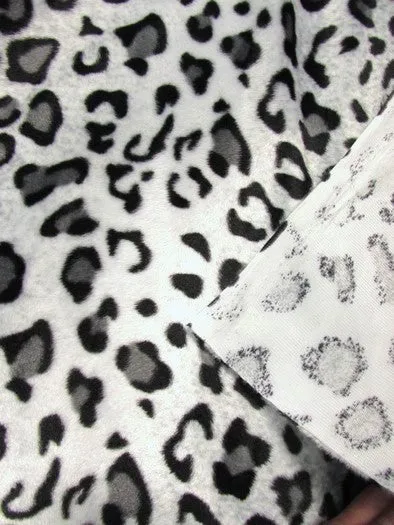 Gold Velboa Leopard Animal Short Pile Fabric / Sold By The Yard