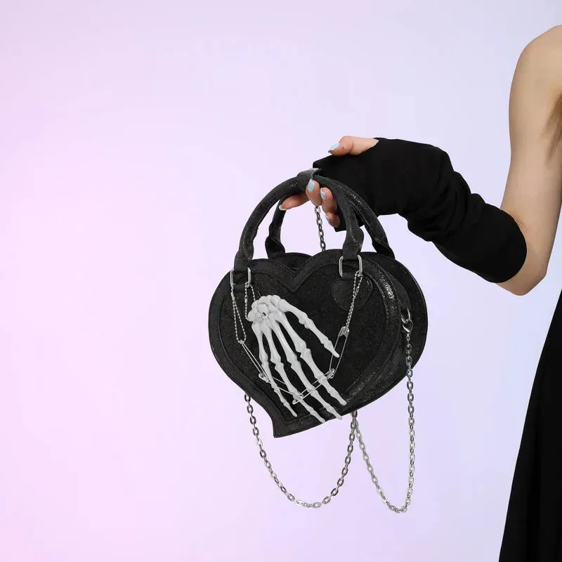 Halloween Treat Trick Evil Gothic Hand Sling Party Evening or Spooky Bag