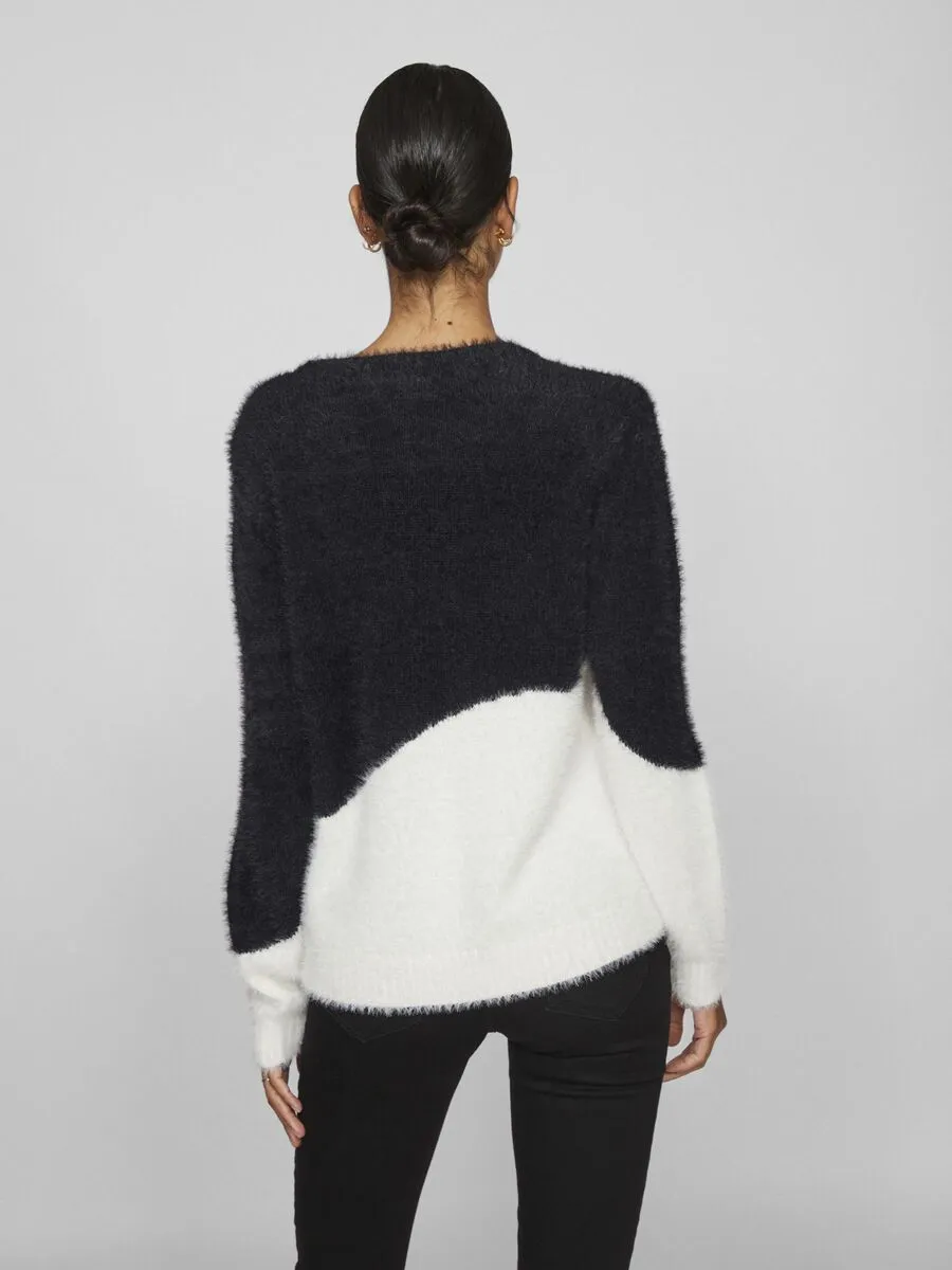 Heather Knit Jumper (Black Beauty/ White)