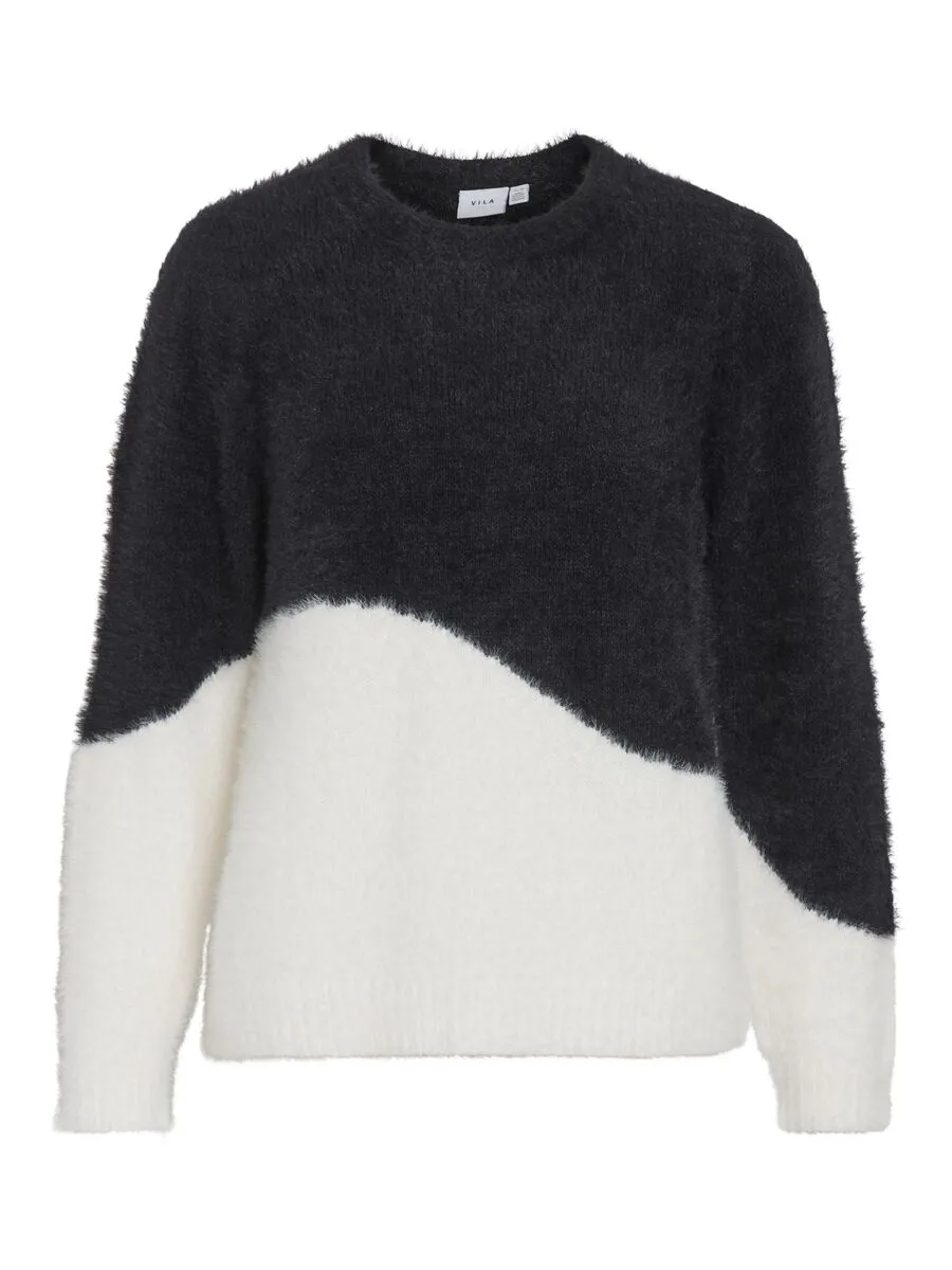 Heather Knit Jumper (Black Beauty/ White)