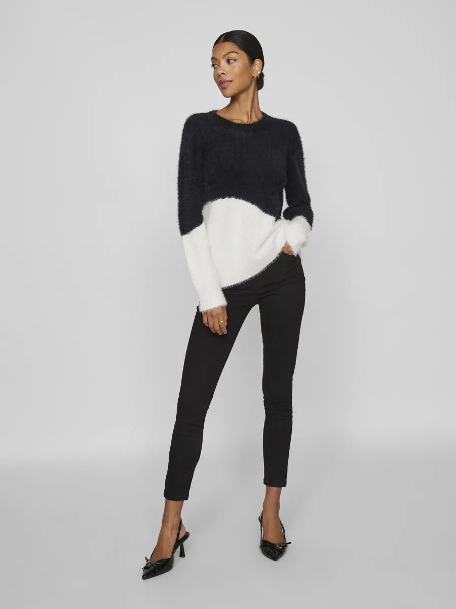 Heather Knit Jumper (Black Beauty/ White)