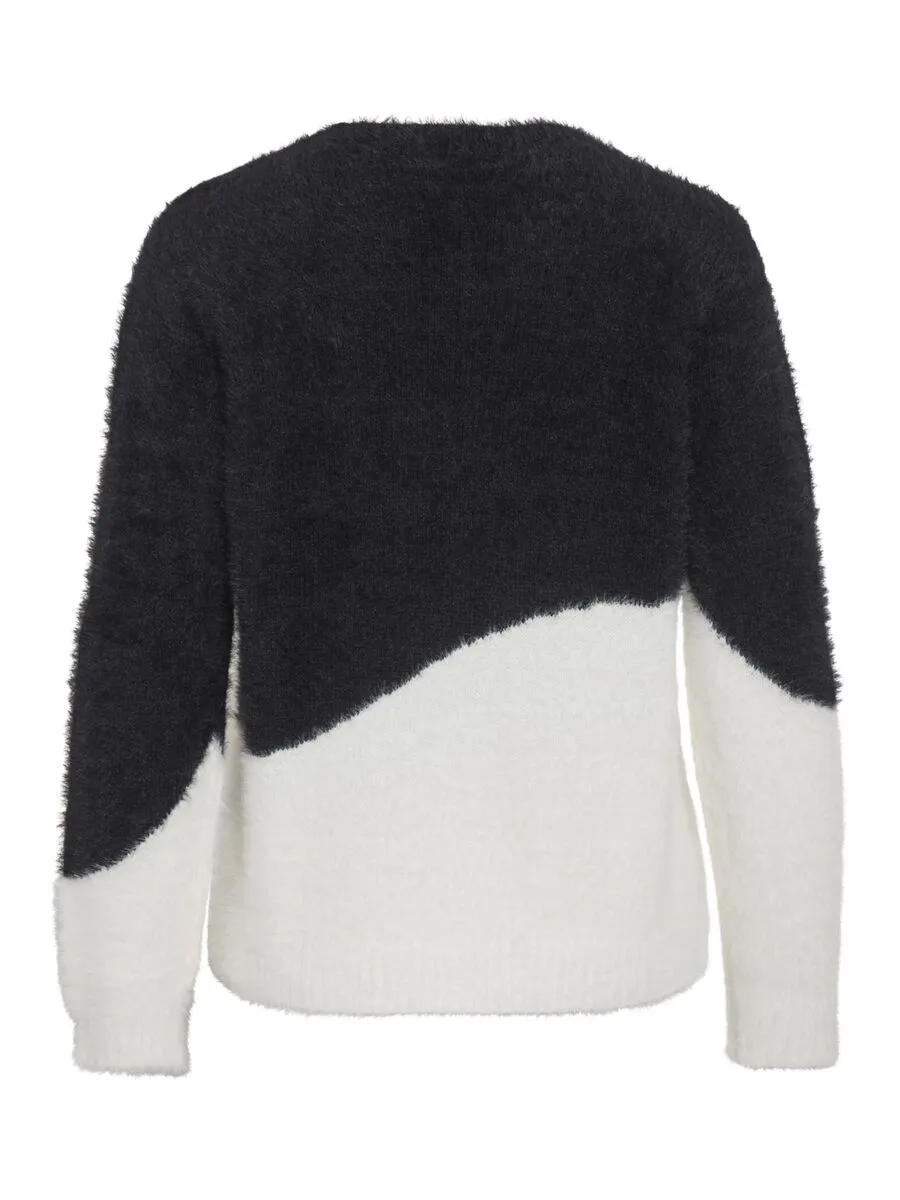 Heather Knit Jumper (Black Beauty/ White)