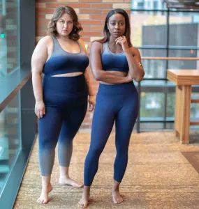 High Waist Seamless Navy Ombre Leggings