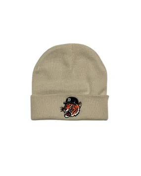 Ink Detroit - Motor City Kitty (Tiger) Knit Beanie - Bone