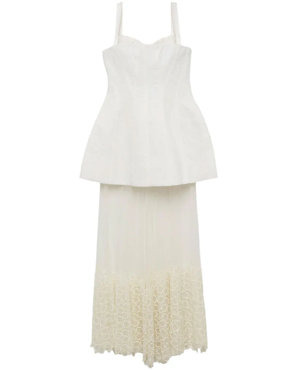 Ivory Sleeveless Callan Bustier Midi Dress