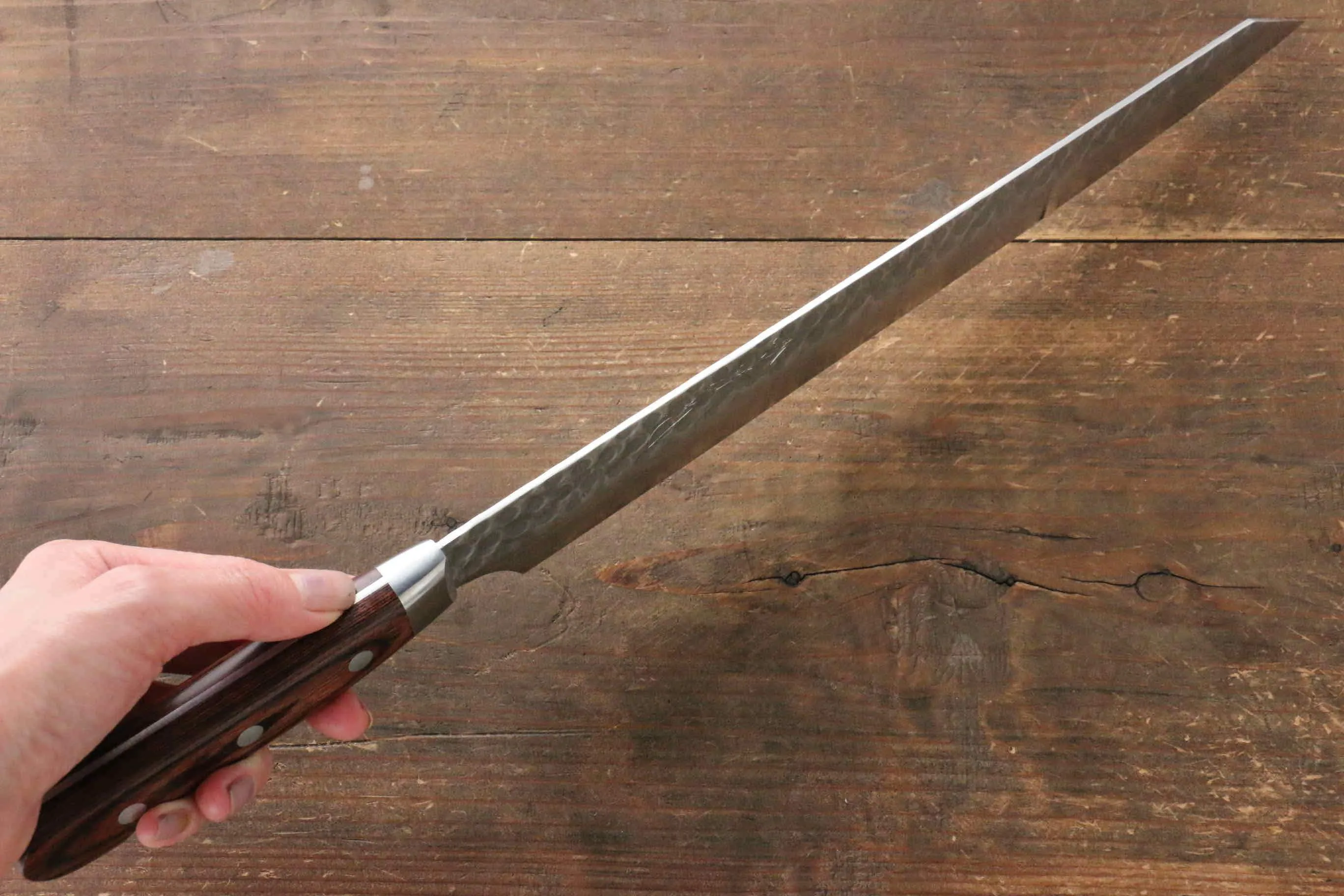 Jikko VG10 17 Layer Kiritsuke Yanagiba  300mm Mahogany Handle