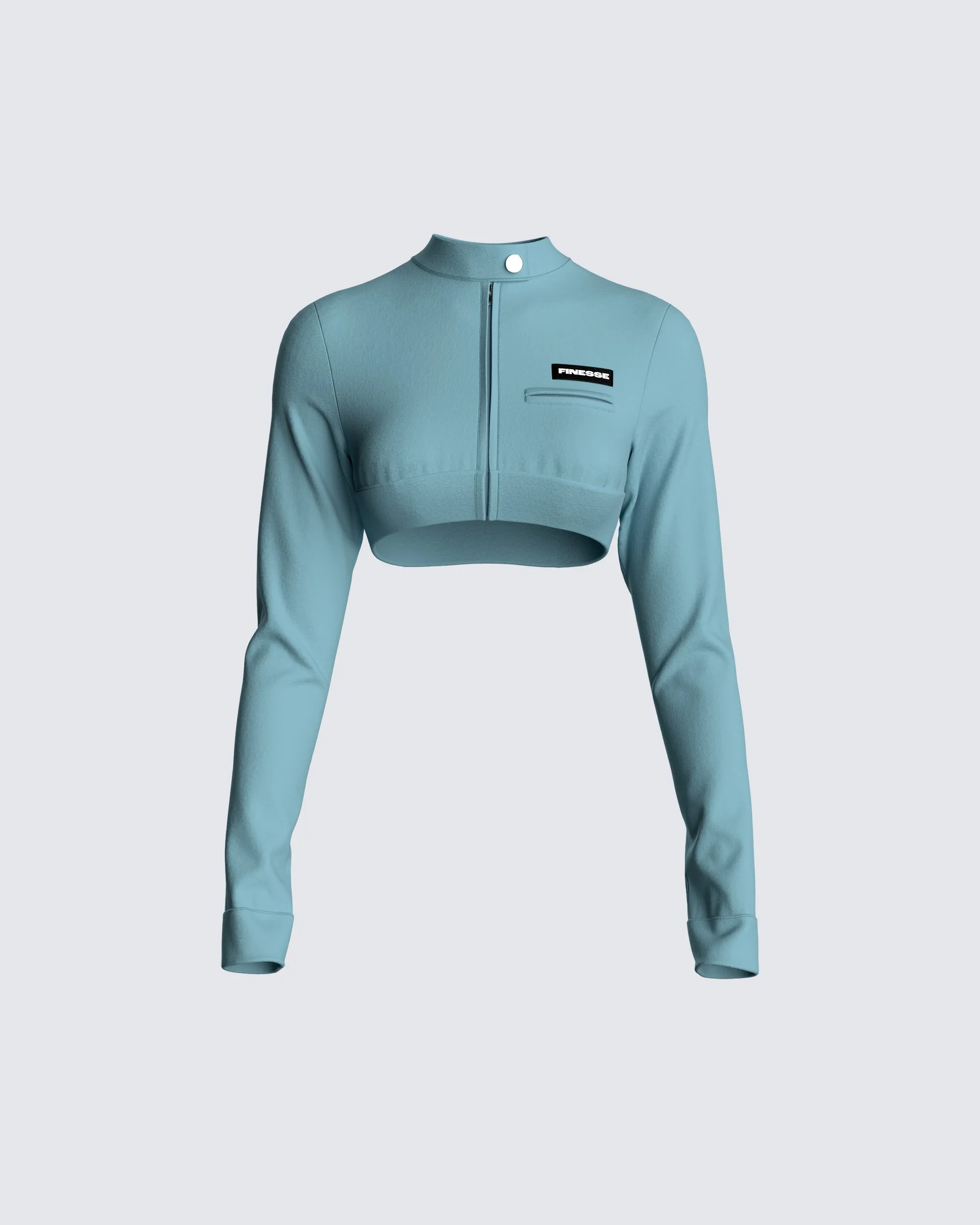 Jones Blue Zip Up Top