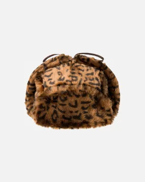 Kangol Faux Fur Trapper Hunter Hat - Leopard