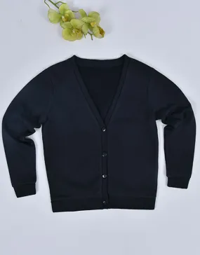 Kid's Fleece Cardigan, Navy