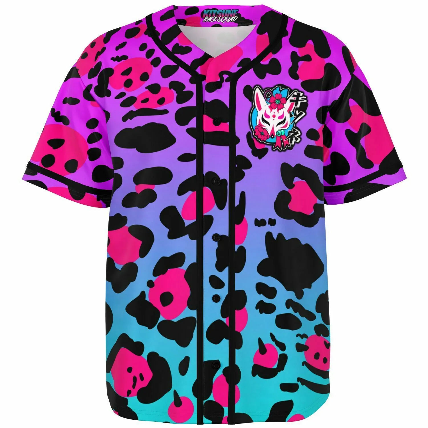 Kitsune Purple Leopard Women Jersey