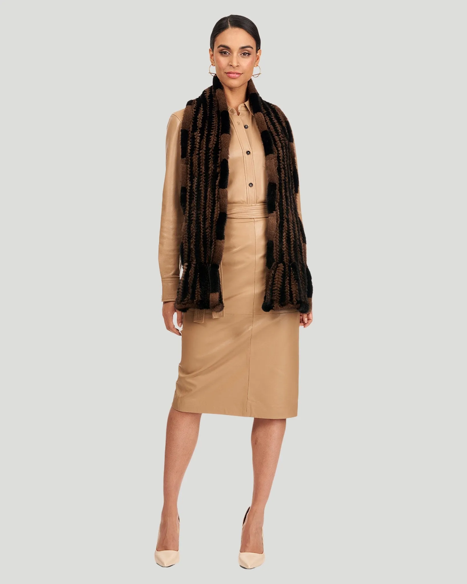 Knit Mink Stole