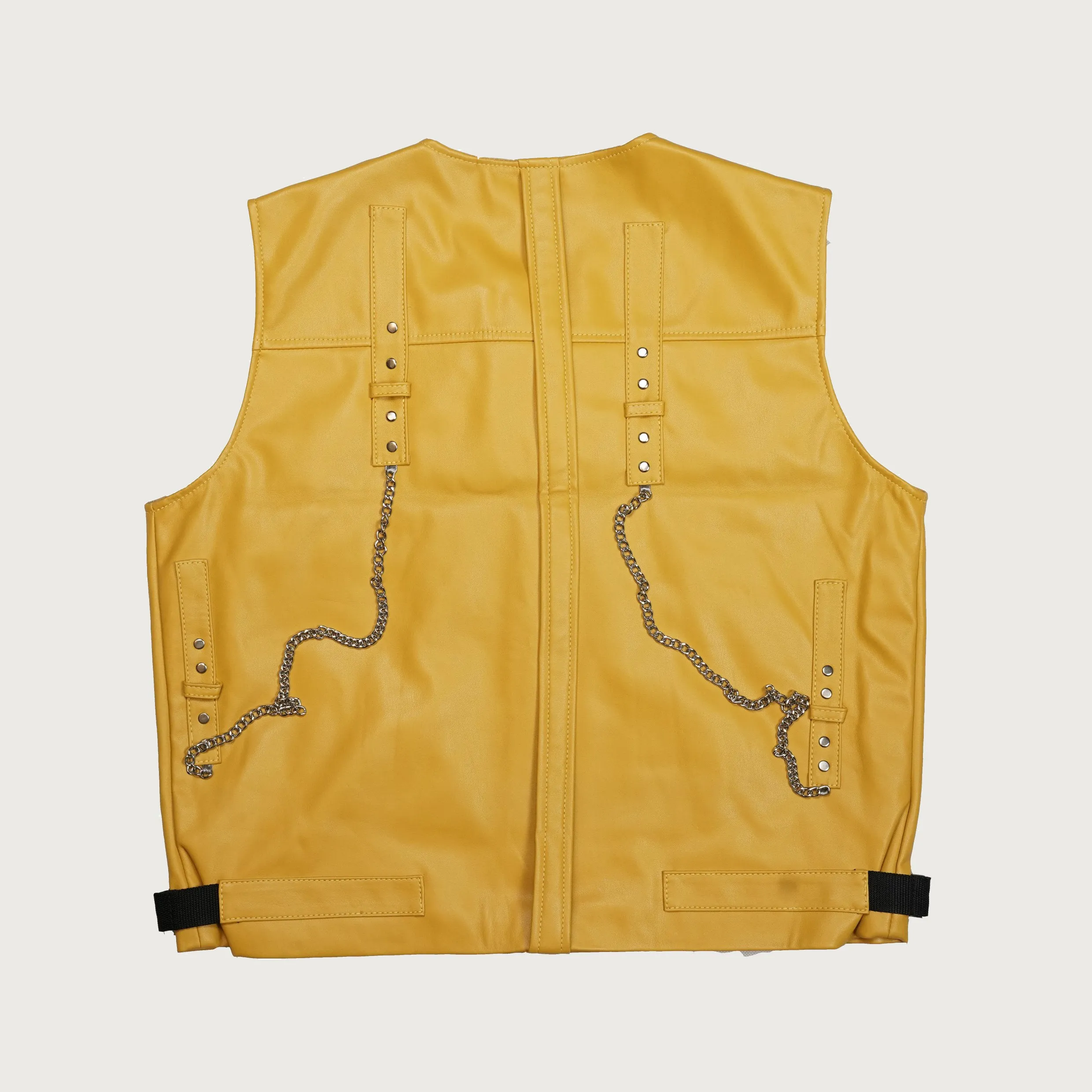 Leather Vest Yellow