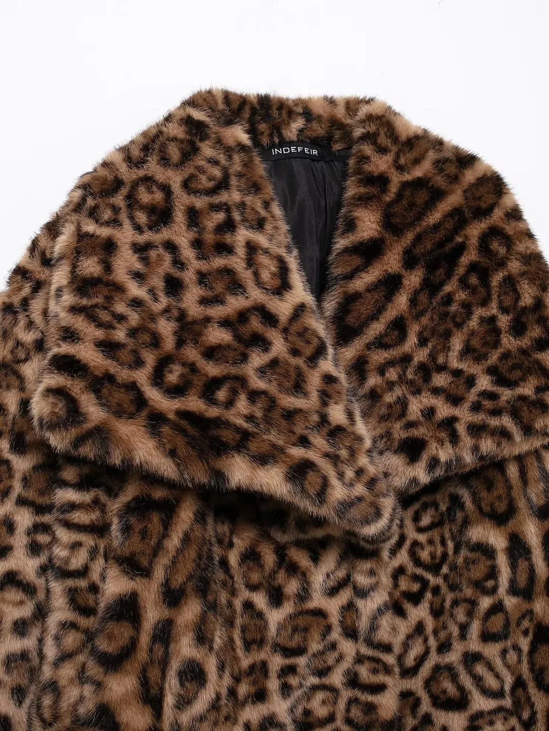 Leona Leopard Print Faux Fur Jacket