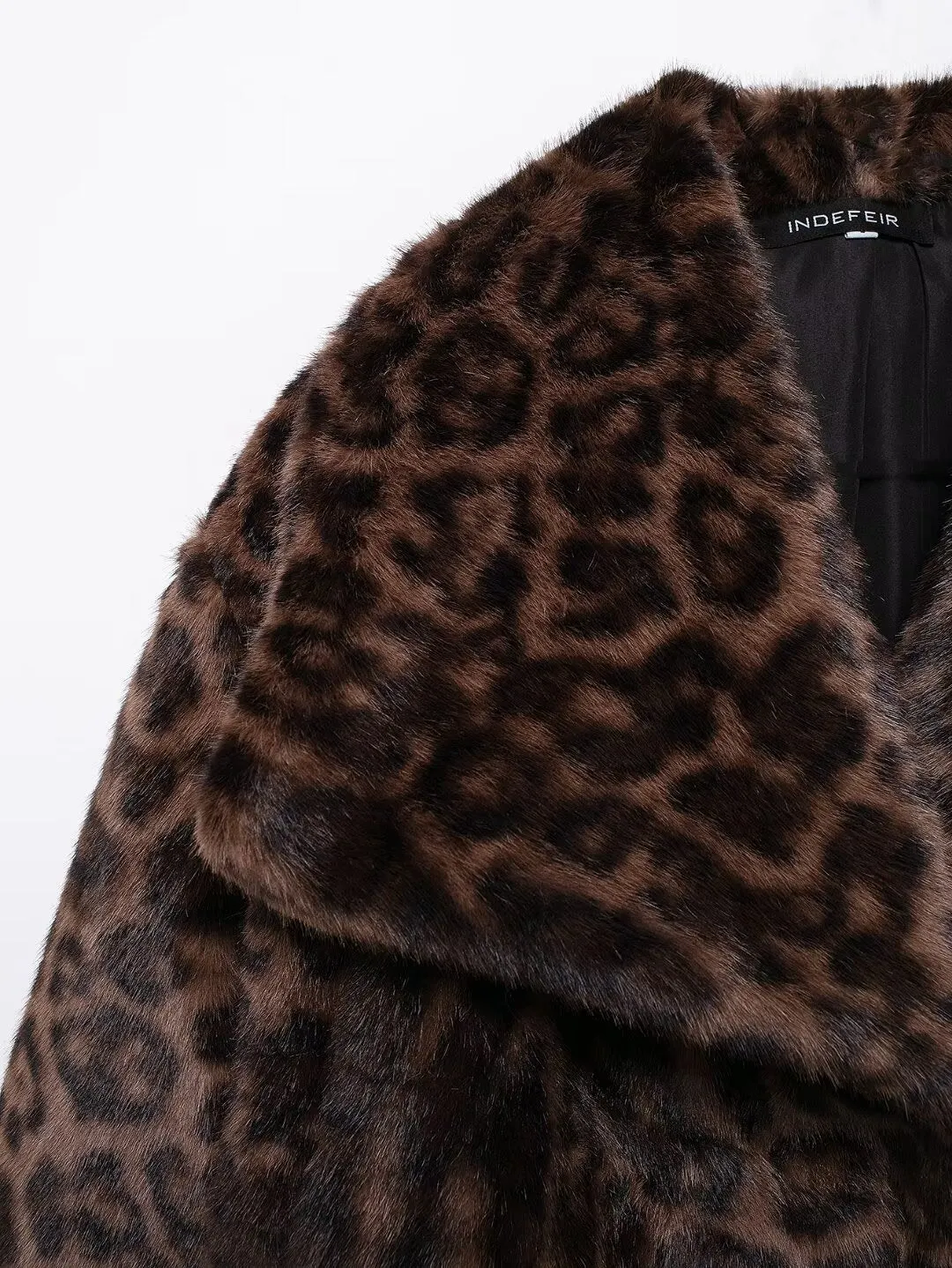 Leona Leopard Print Faux Fur Jacket