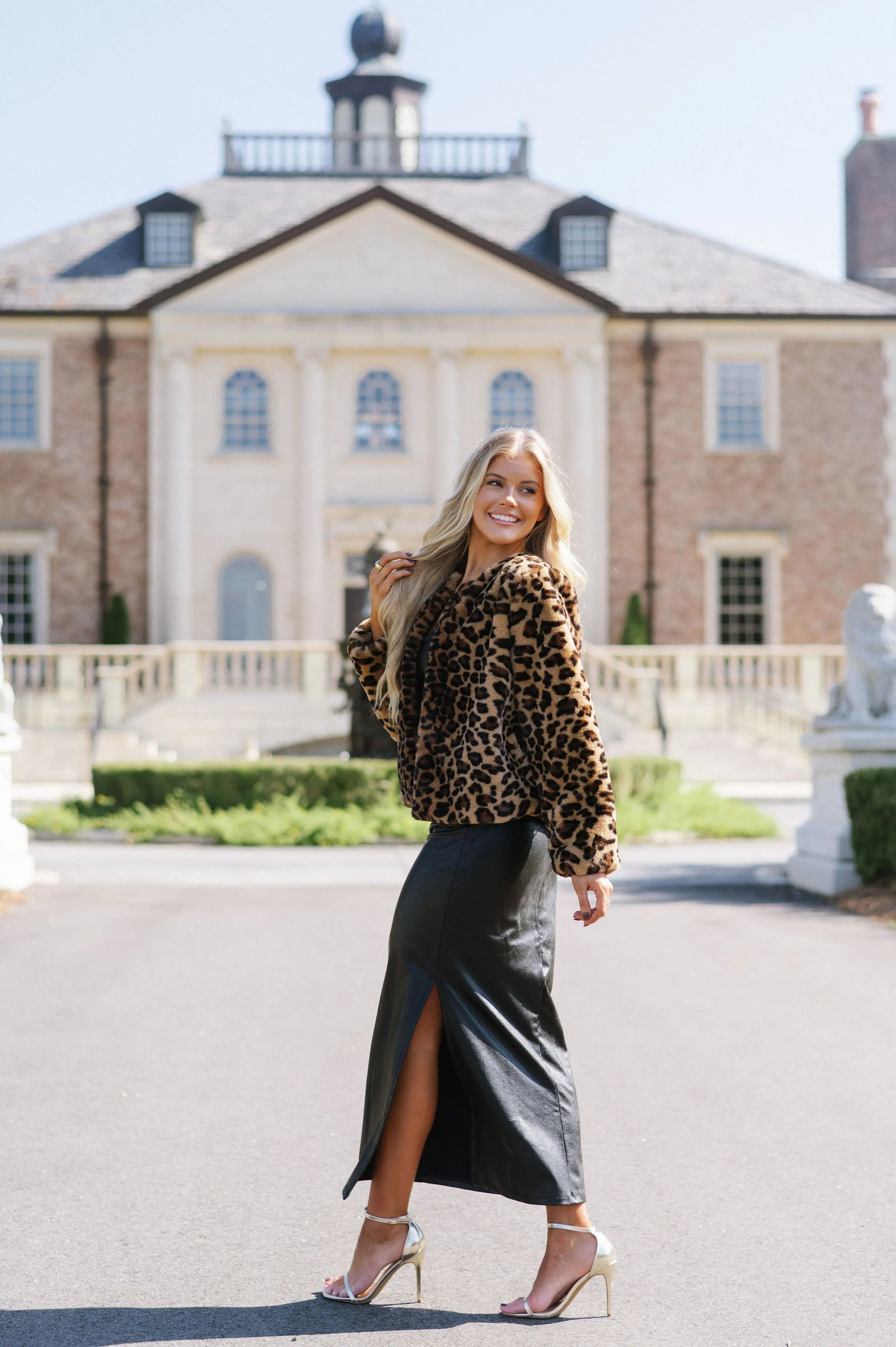 Leopard Faux Fur Jacket