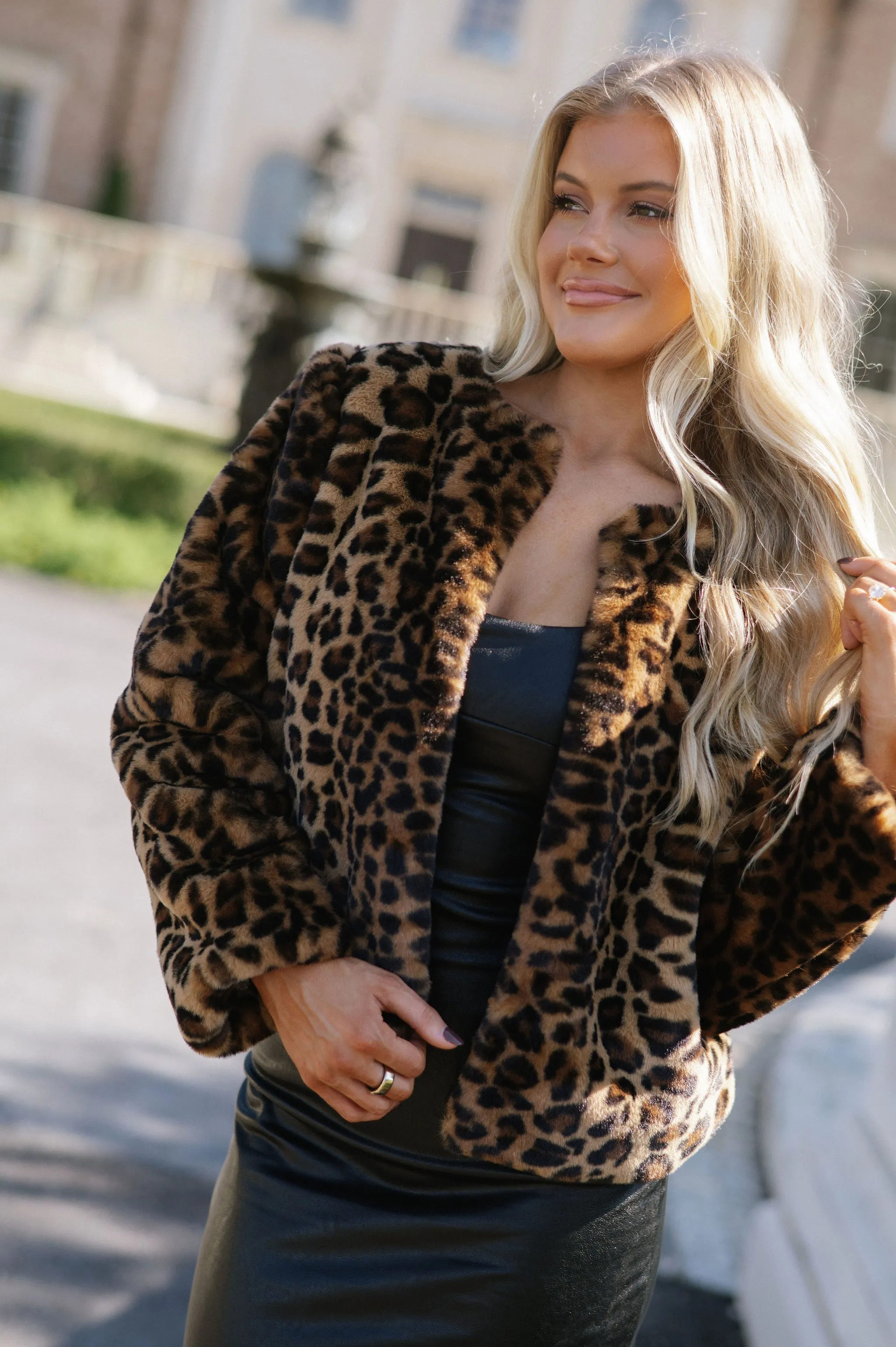 Leopard Faux Fur Jacket