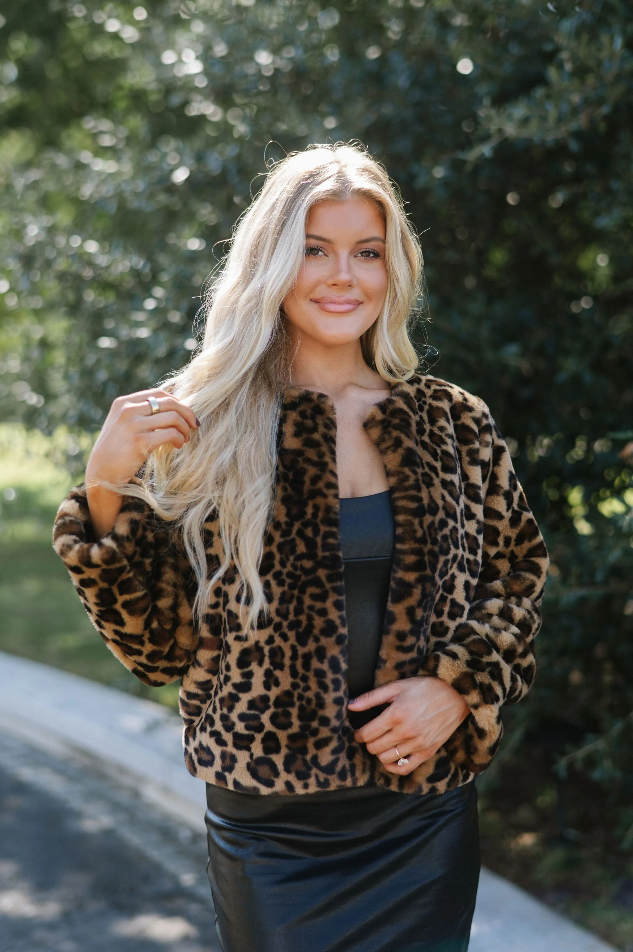 Leopard Faux Fur Jacket