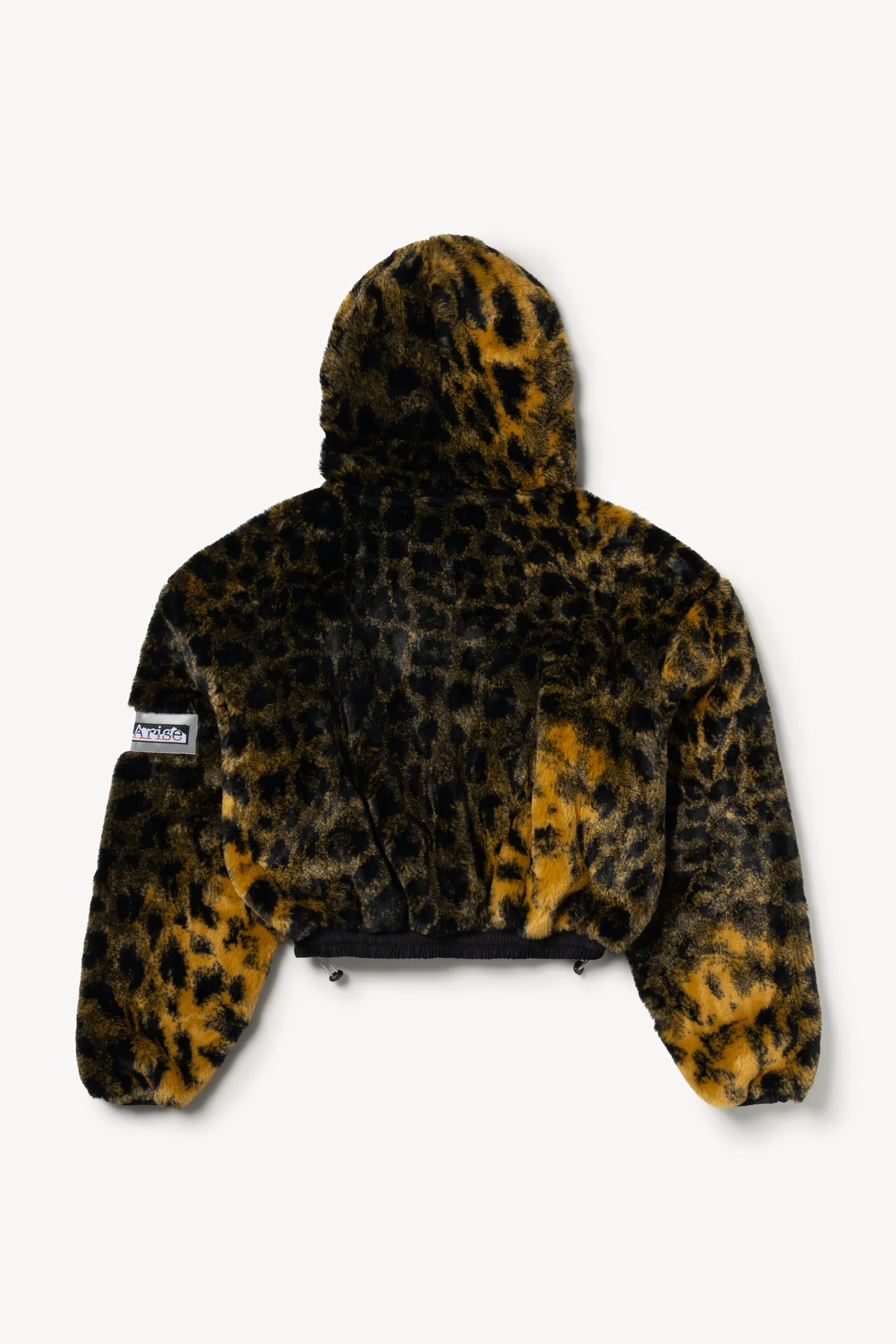 Leopard Fur Cropped Hoodie