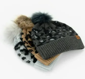 Leopard Pom Hat