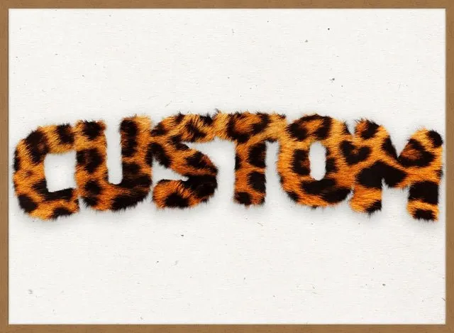 Leopard Print Fur Style Personalised Name Print