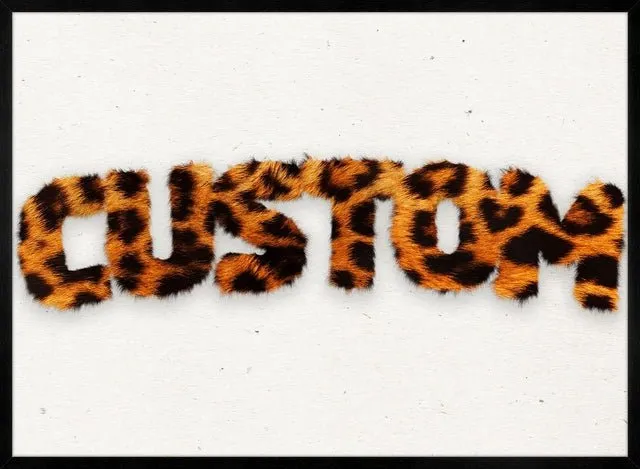 Leopard Print Fur Style Personalised Name Print