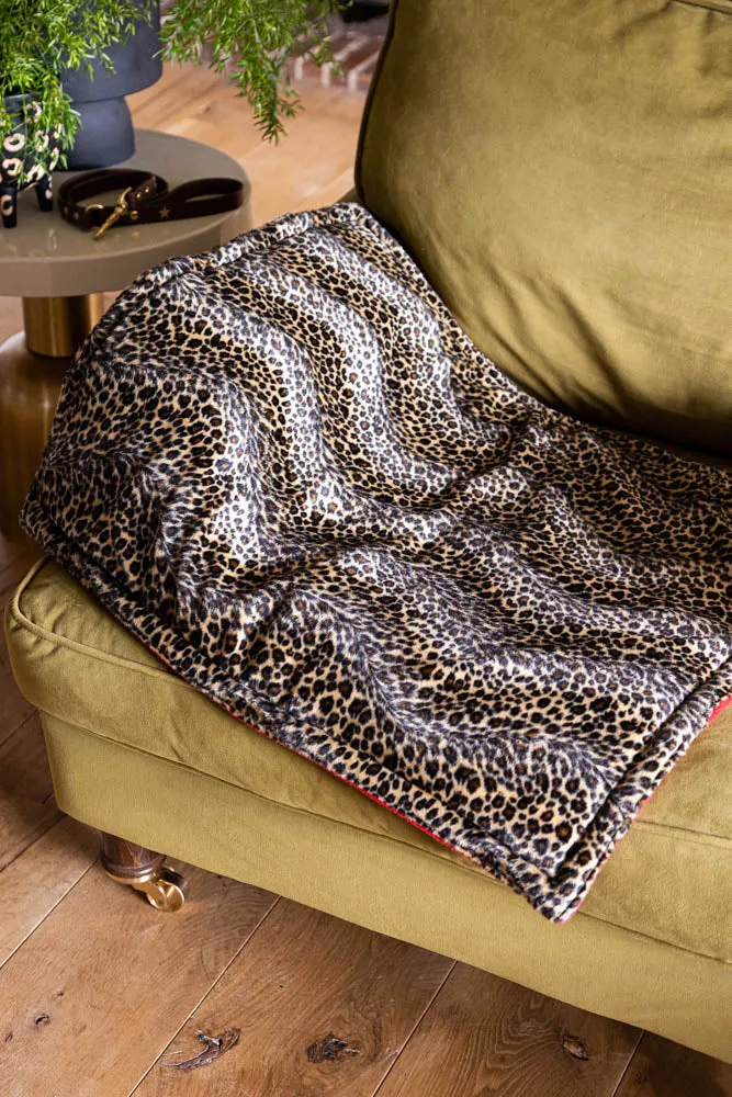 Leopard Print Pet Padded Blanket