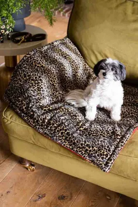 Leopard Print Pet Padded Blanket