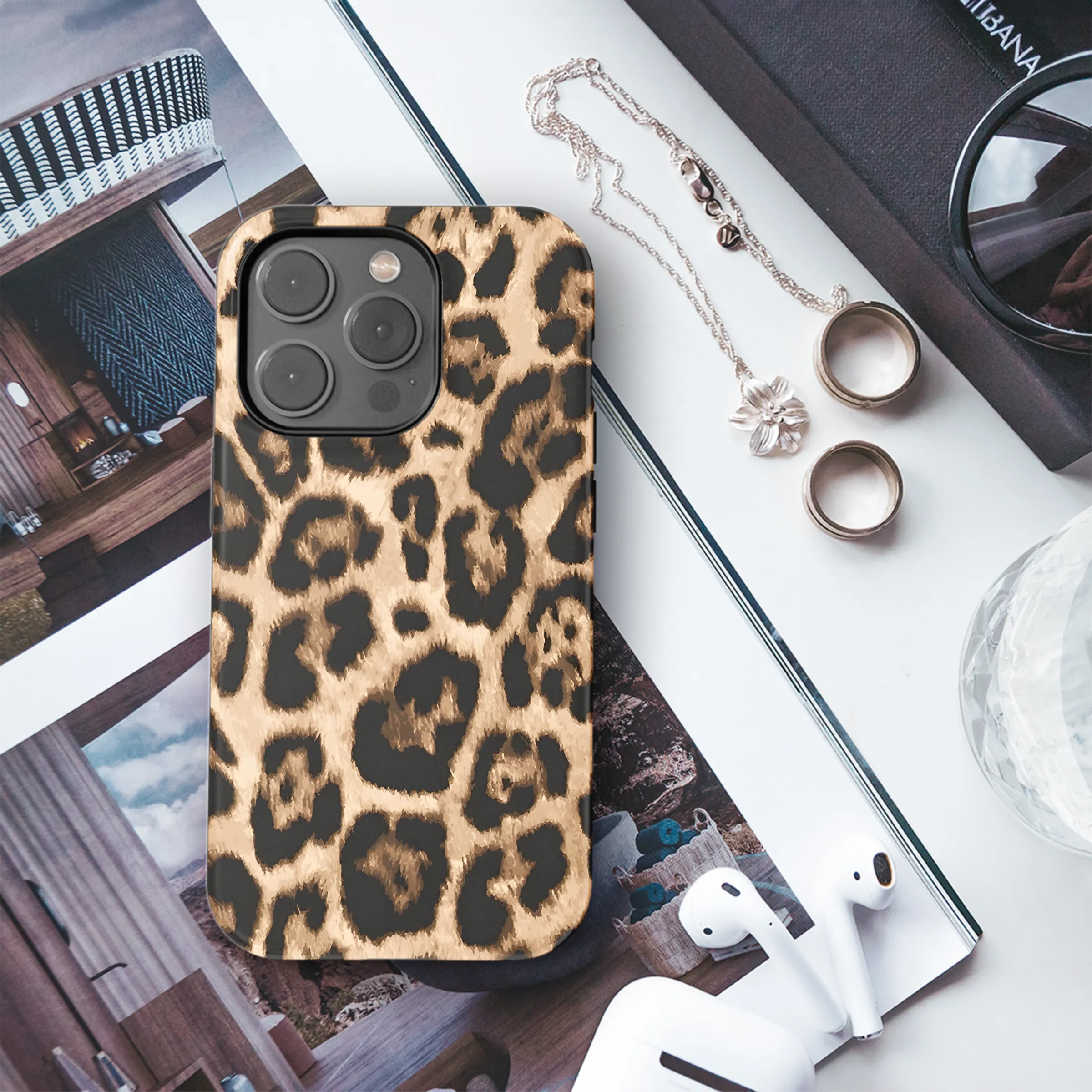 Leopard Print Phone Case iPhone Samsung Cover Pixel 2503