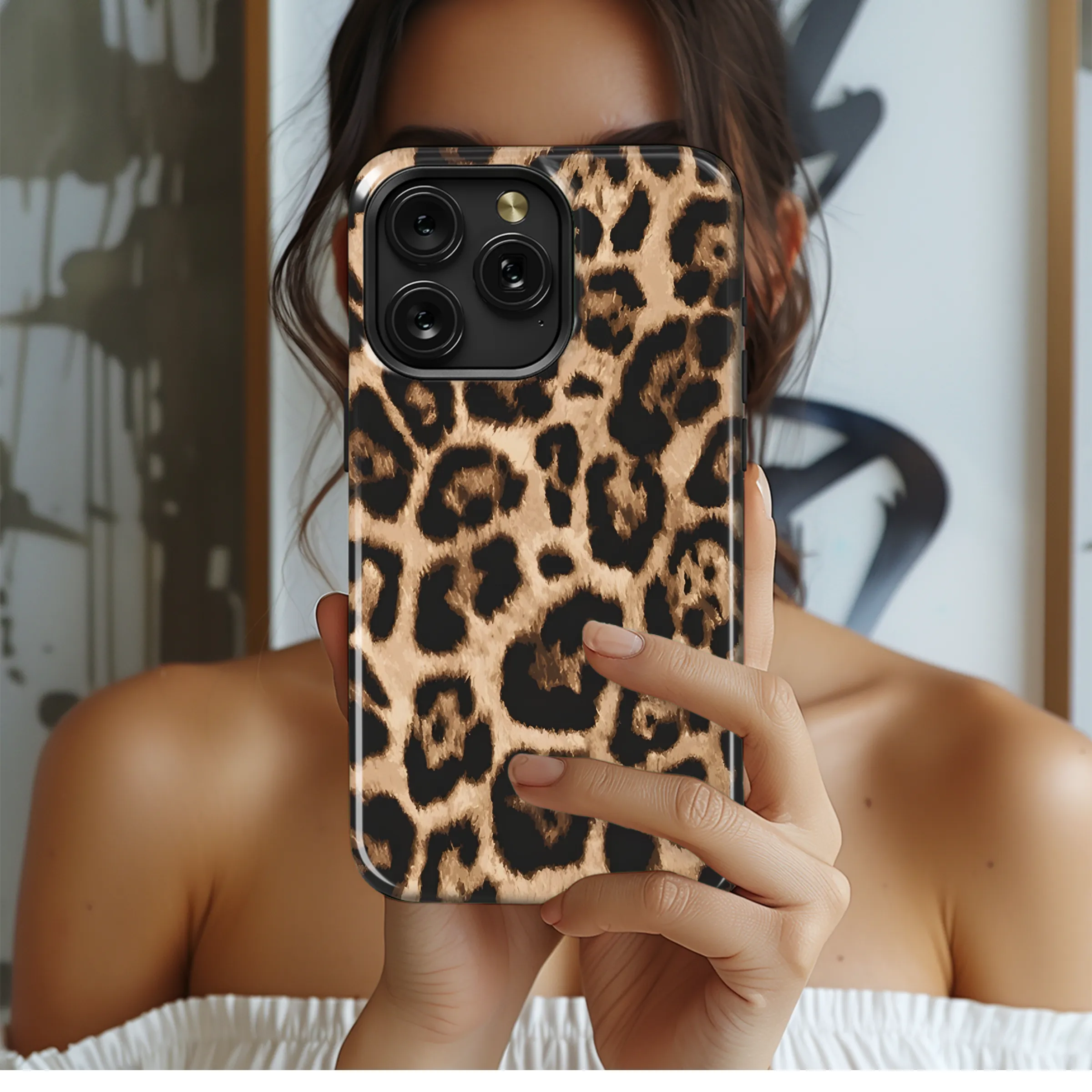 Leopard Print Phone Case iPhone Samsung Cover Pixel 2503