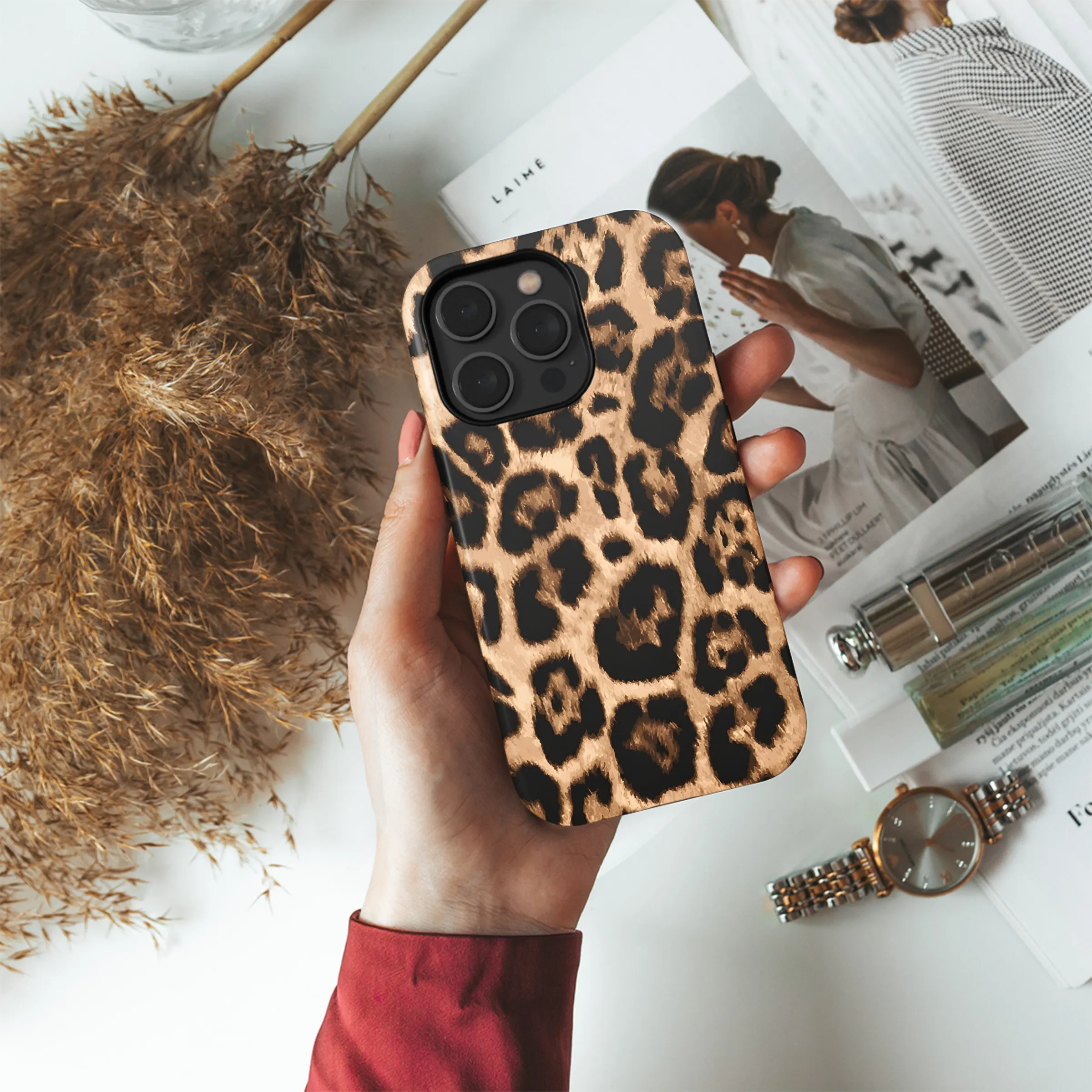 Leopard Print Phone Case iPhone Samsung Cover Pixel 2503