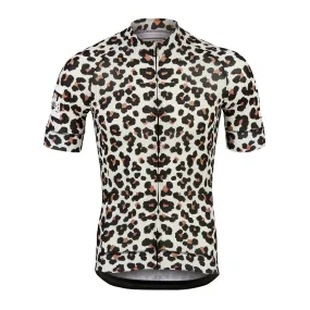 Leopard Print Short Sleeve Cycling Jersey