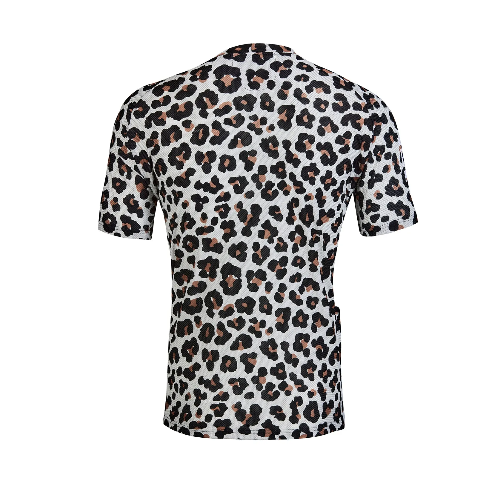 Leopard Print Short  Sleeve Gravel T-shirt