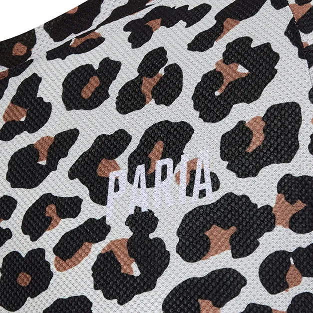 Leopard Print Short  Sleeve Gravel T-shirt