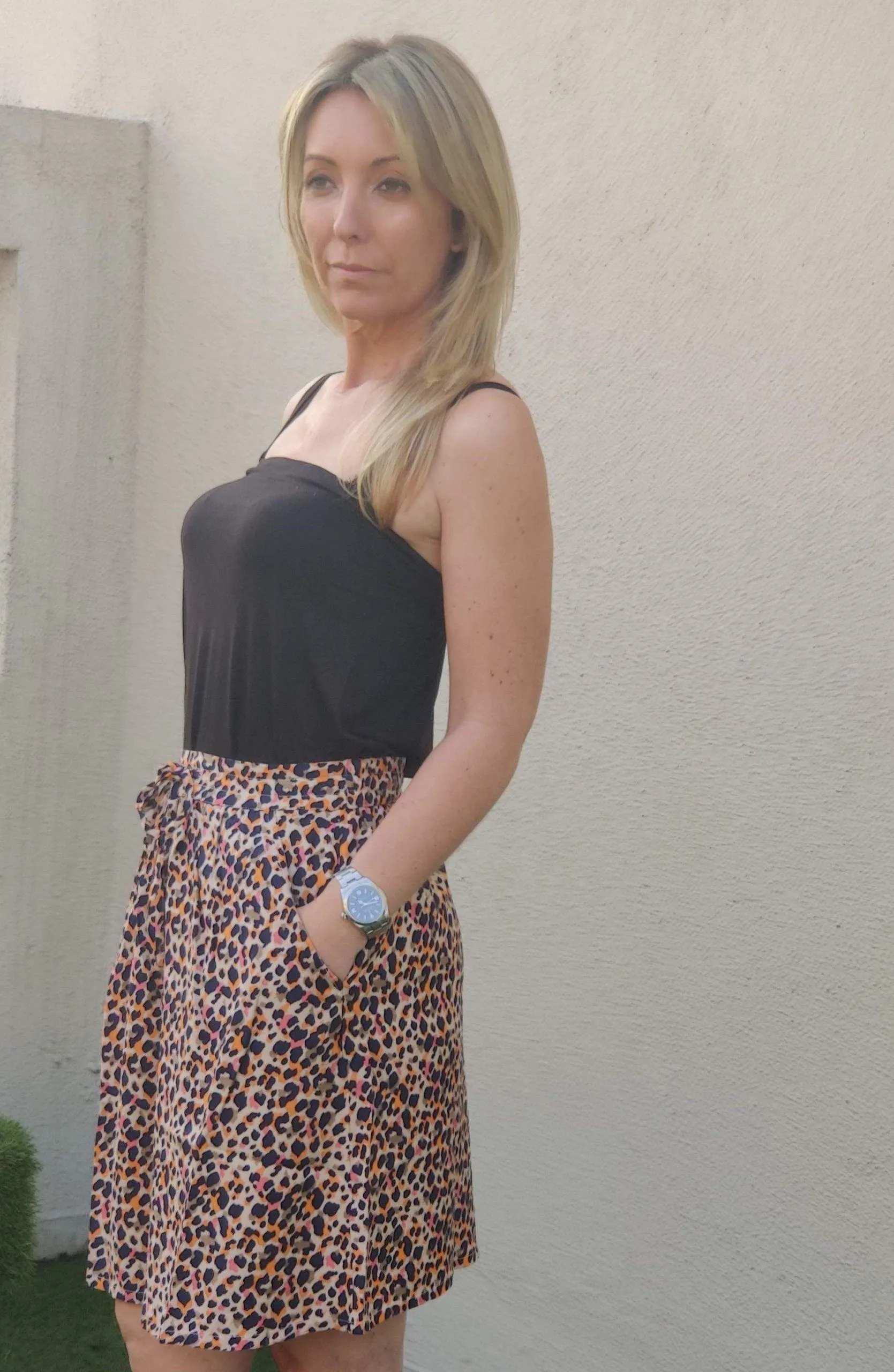 Leopard Printed Woven Skirt